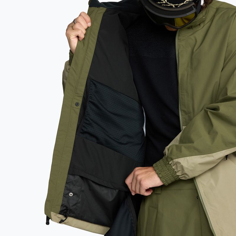 Giacca da snowboard uomo Volcom Longo GTX dark olive 11