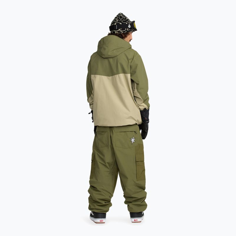Pantaloni da snowboard uomo Volcom Longo GTX dark olive 4