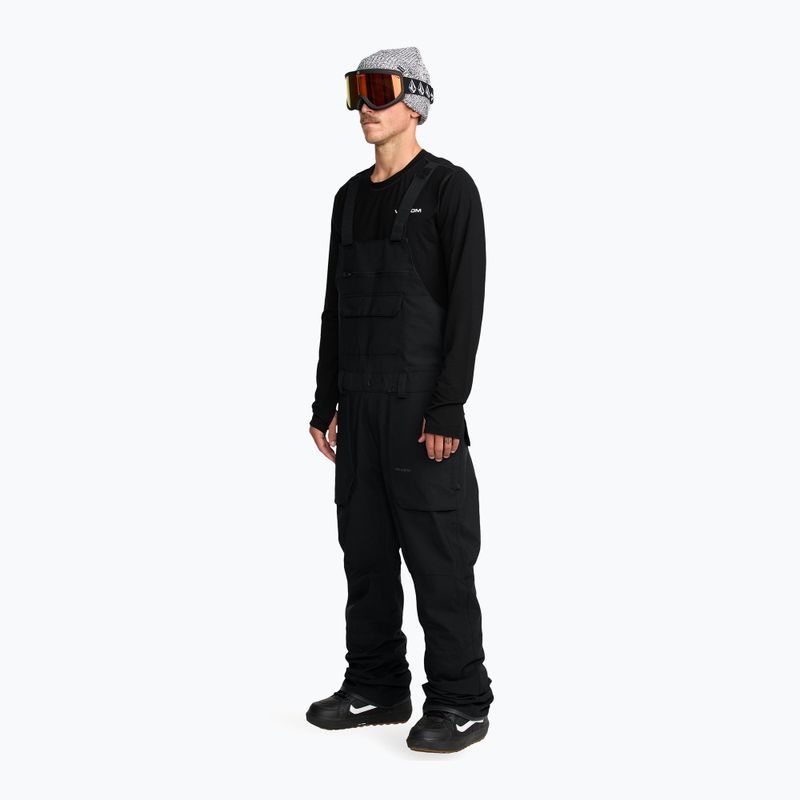 Pantaloni da snowboard uomo Volcom Roan Bib Overall black 5