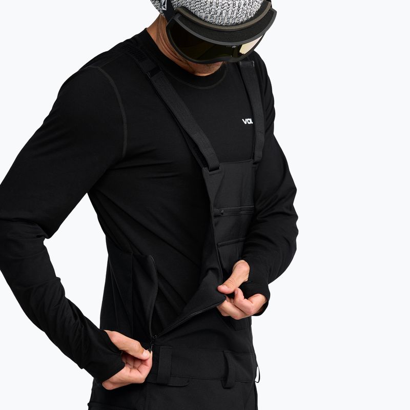 Pantaloni da snowboard uomo Volcom Roan Bib Overall black 8