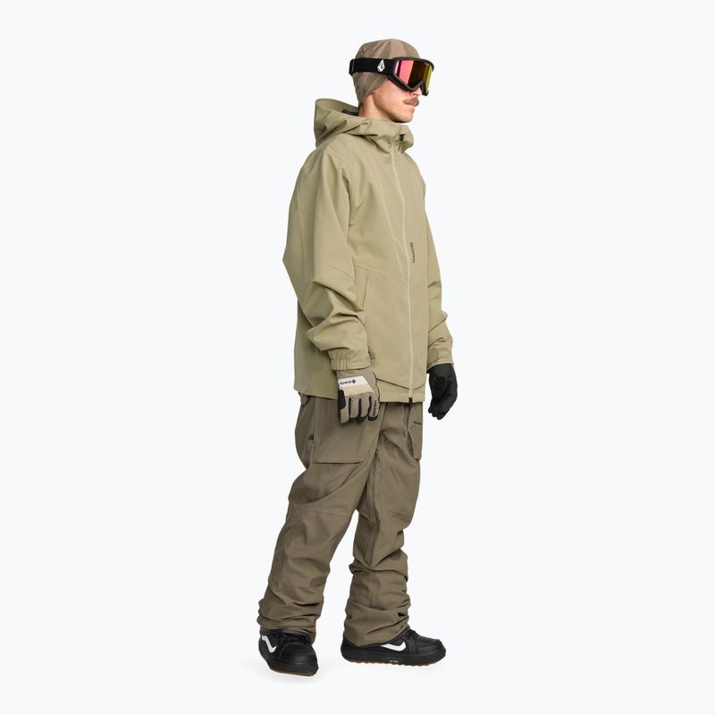 Pantaloni da snowboard uomo Volcom Roan Bib Overall military 2