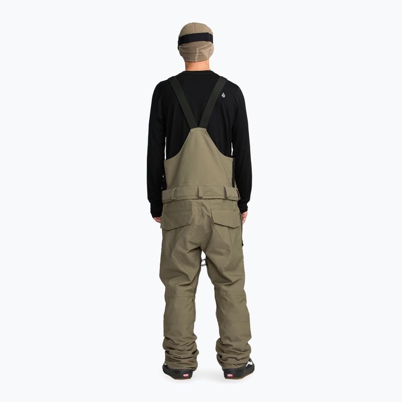 Pantaloni da snowboard uomo Volcom Roan Bib Overall military 3