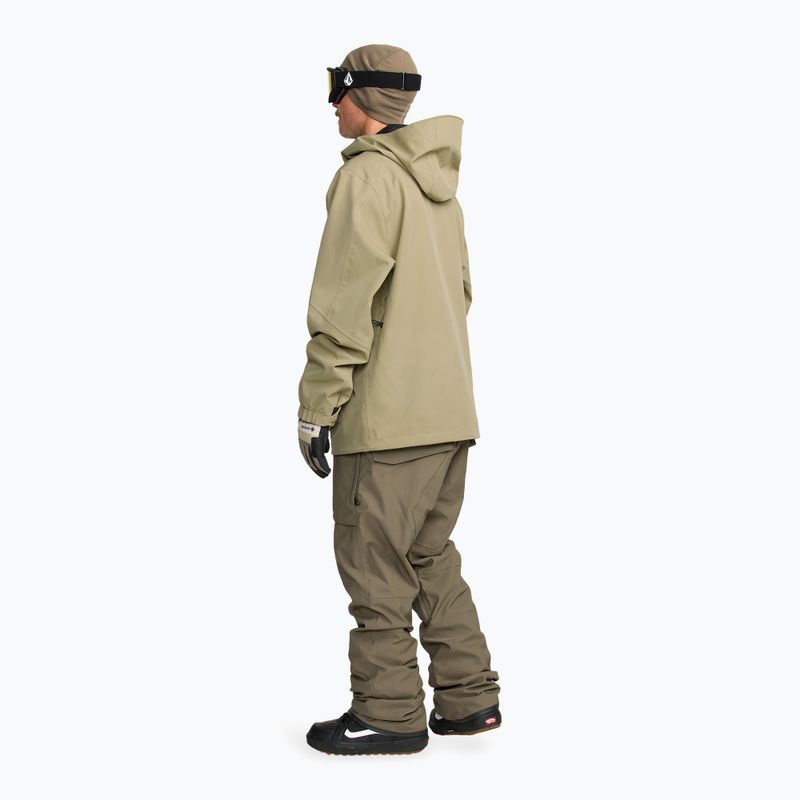 Pantaloni da snowboard uomo Volcom Roan Bib Overall military 4