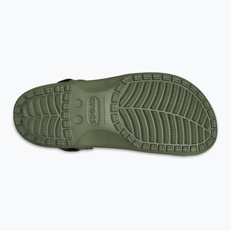 Zoccolo Crocs Yukon Vista II LR da uomo verde militare 3