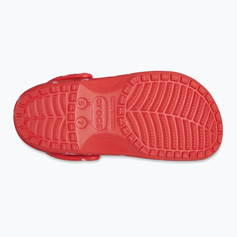 Zoccolo Crocs Classic Valentines Day rosso ciliegia 5