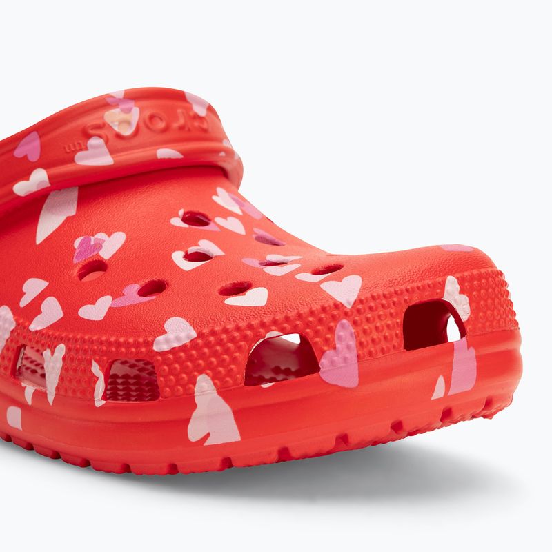 Zoccolo Crocs Classic Valentines Day rosso ciliegia 8