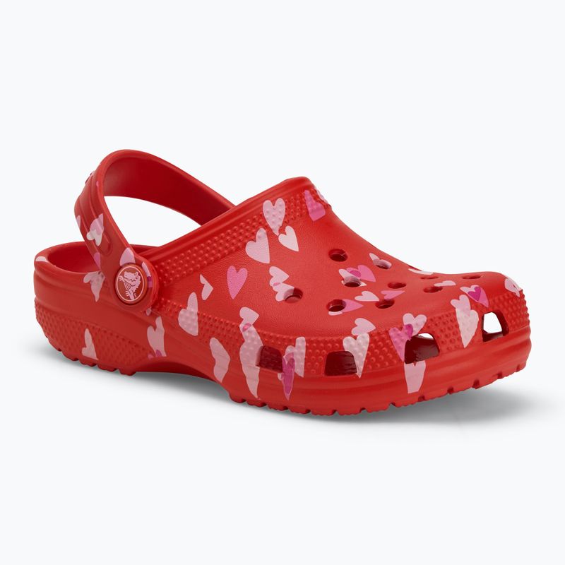 Zoccolo Crocs Classic Valentines Day per bambini rosso ciliegia 2