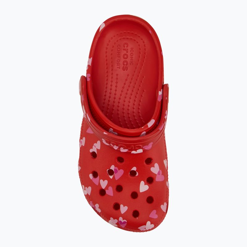 Zoccolo Crocs Classic Valentines Day per bambini rosso ciliegia 6