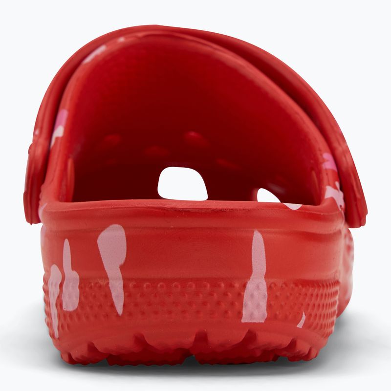 Zoccolo Crocs Classic Valentines Day per bambini rosso ciliegia 7