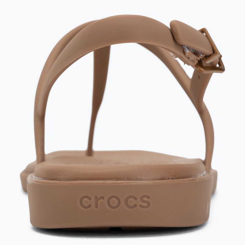 Sandali da donna Crocs Miami Thong Flip milk chocolate 6