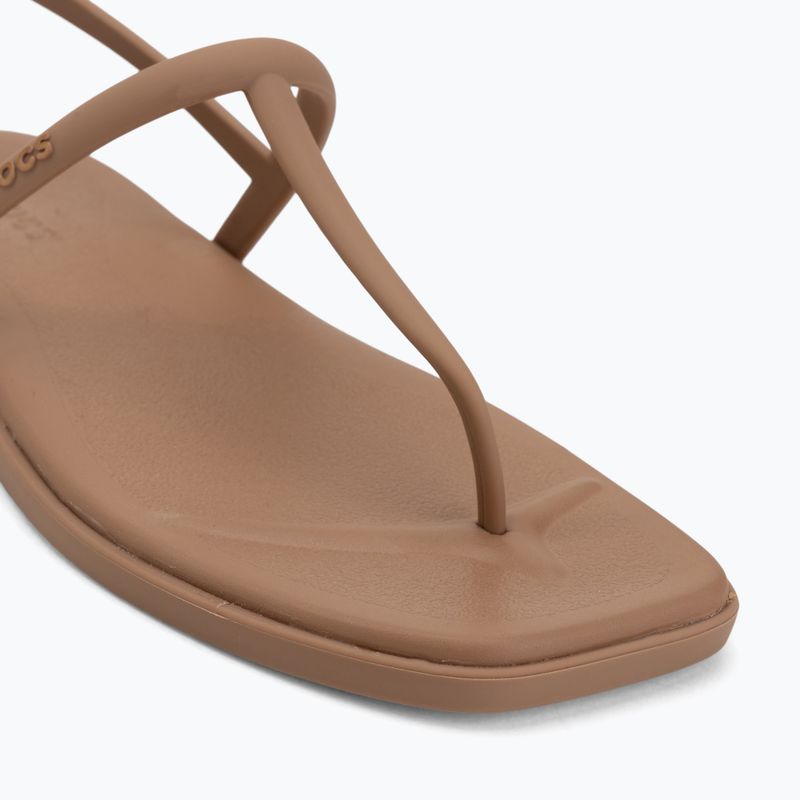 Sandali da donna Crocs Miami Thong Flip milk chocolate 7