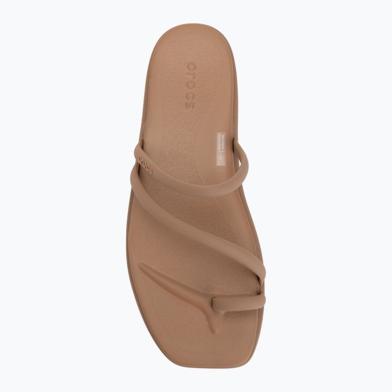 Ciabatte da donna Crocs Miami Toe Loop Sandal milk chocolate 5