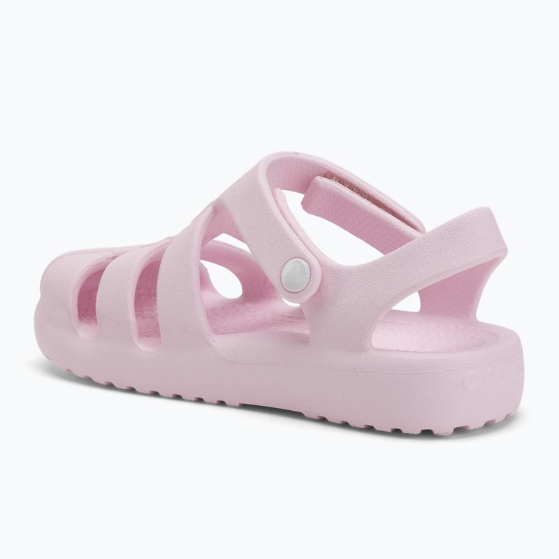 Crocs Classic Fisherman Sandali per bambini rosa latte 3