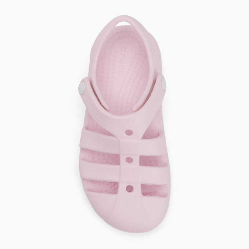 Crocs Classic Fisherman Sandali per bambini rosa latte 5
