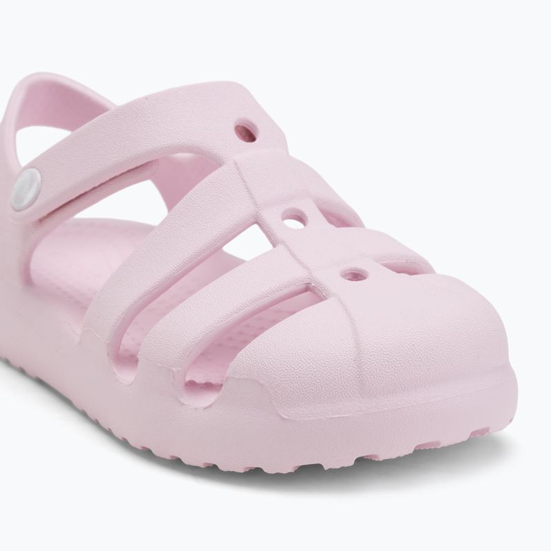 Crocs Classic Fisherman Sandali per bambini rosa latte 7