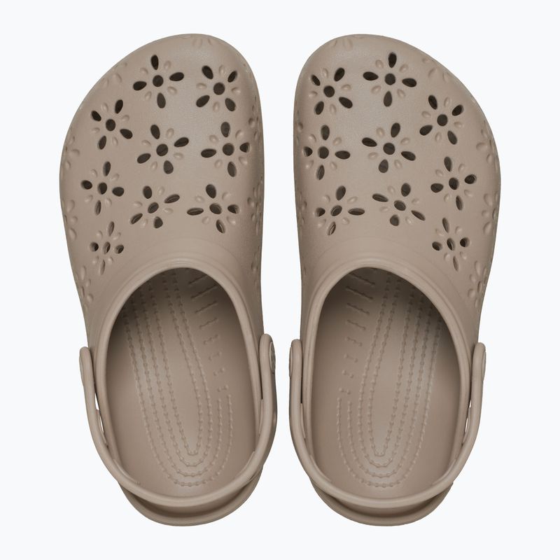 Crocs Classic Floral Cutout Clog infradito taupe 2