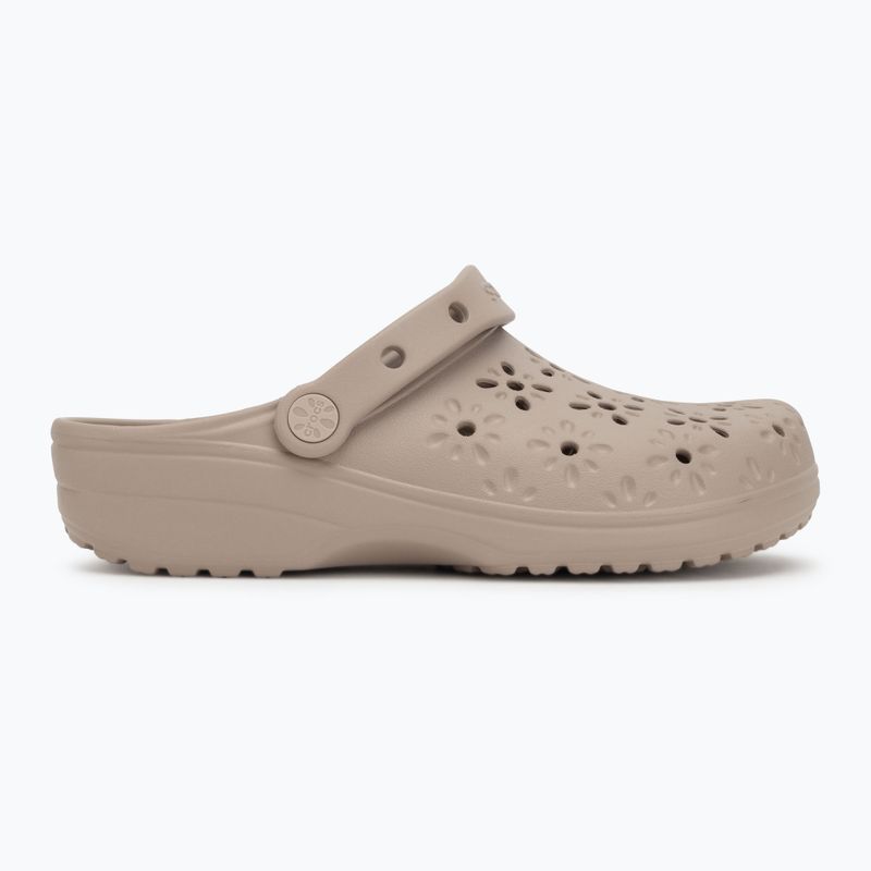 Crocs Classic Floral Cutout Clog infradito taupe 3