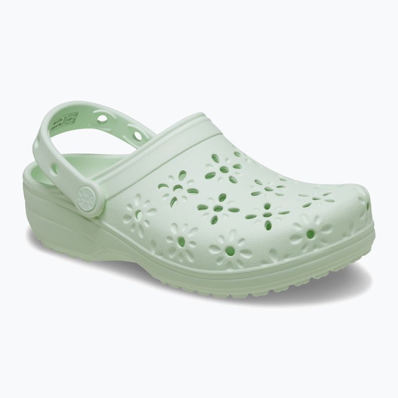 Crocs Classic Floral Cutout Clog infradito tinta giada