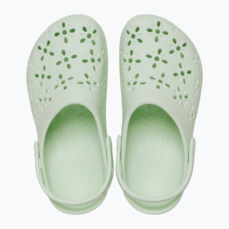Crocs Classic Floral Cutout Clog infradito tinta giada 2