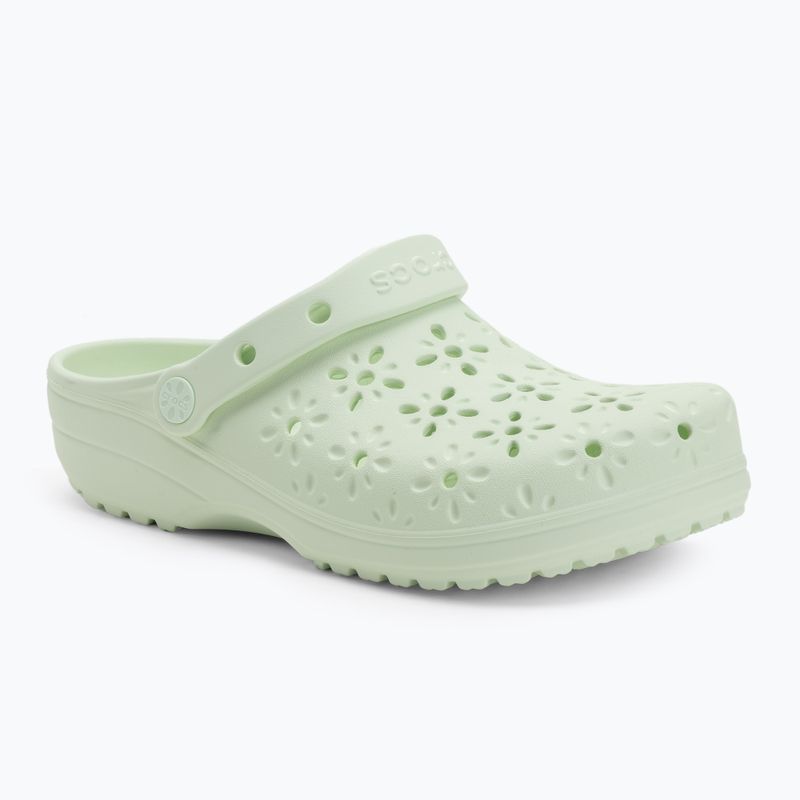 Crocs Classic Floral Cutout Clog infradito tinta giada