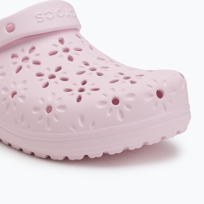 Crocs Classic Floral Cutout Clog rosa latte 8