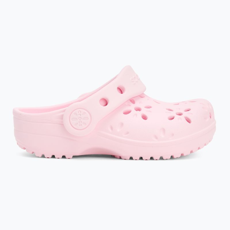 Crocs Classic Floral Cutout Clog Kids Toddler infradito rosa latte 3