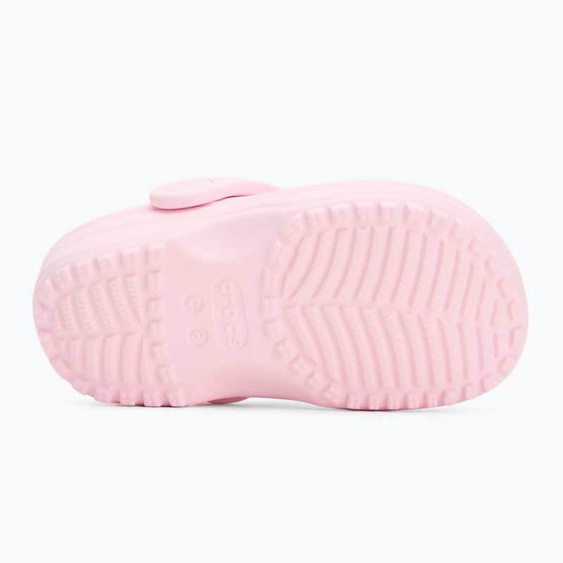 Crocs Classic Floral Cutout Clog Kids Toddler infradito rosa latte 5