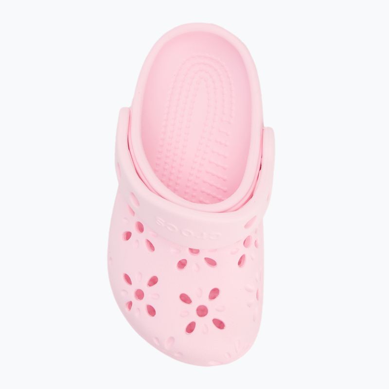 Crocs Classic Floral Cutout Clog Kids Toddler infradito rosa latte 6