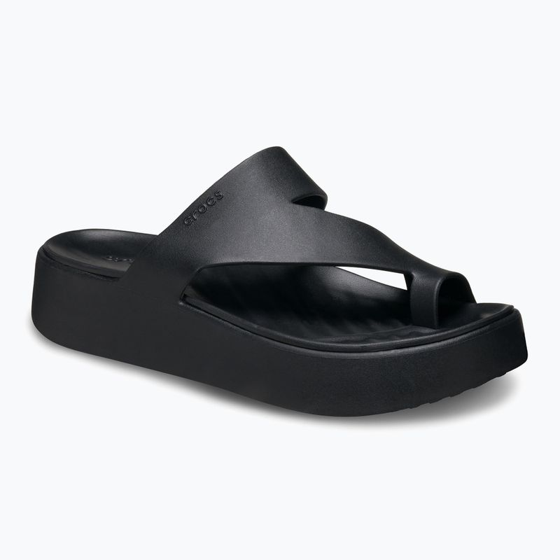 Infradito Crocs Getaway Platform Toe Loop donna nero