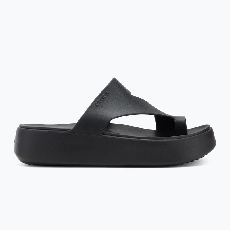 Infradito Crocs Getaway Platform Toe Loop donna nero 2
