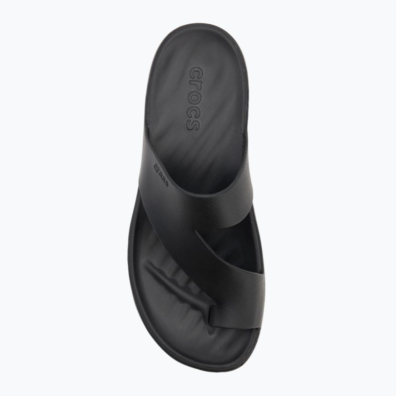 Infradito Crocs Getaway Platform Toe Loop donna nero 5