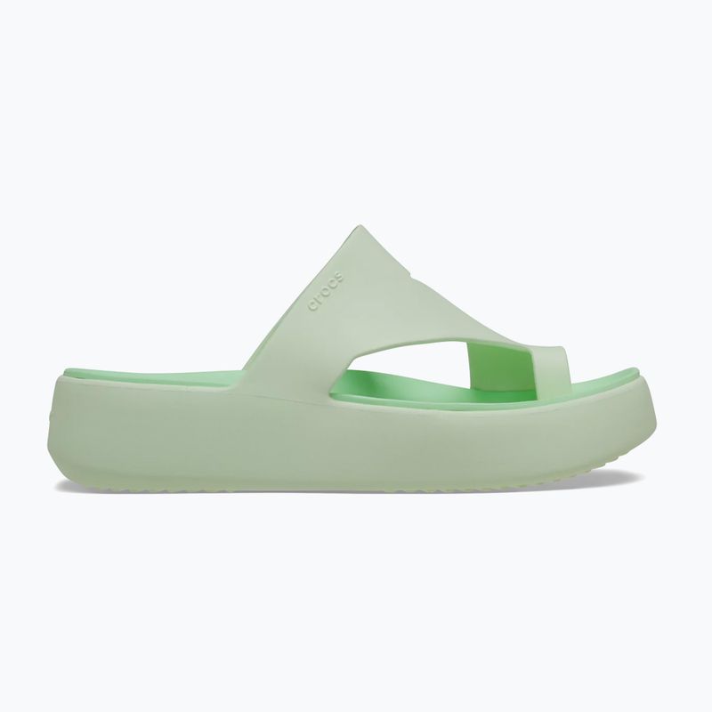 Infradito donna Crocs Getaway Platform Toe Loop jade tint