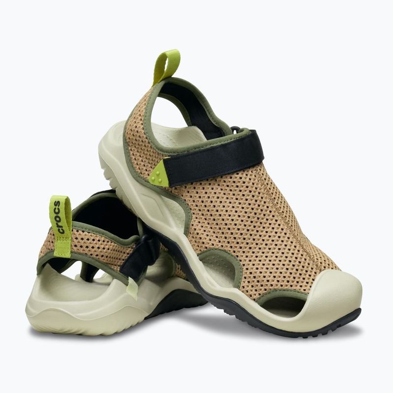 Sandali Crocs Swiftwater Mesh Deck da uomo color seppia 6
