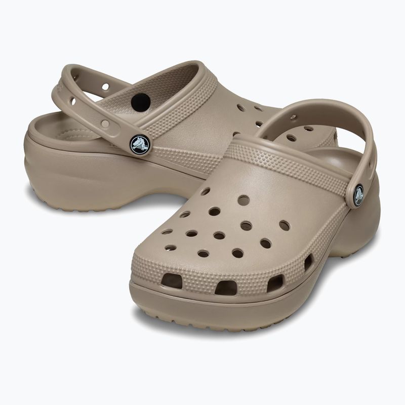 Zoccoli donna Crocs Classic Platform Clog taupe 3