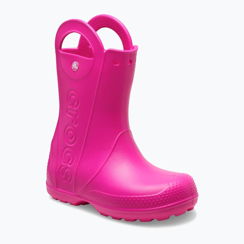 Stivali da pioggia per bambini Crocs Handle It Rain Boot Kids pink crush