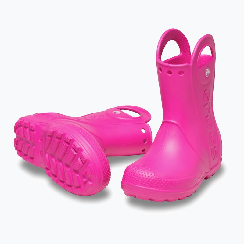 Stivali da pioggia per bambini Crocs Handle It Rain Boot Kids Toddler pink crush 10