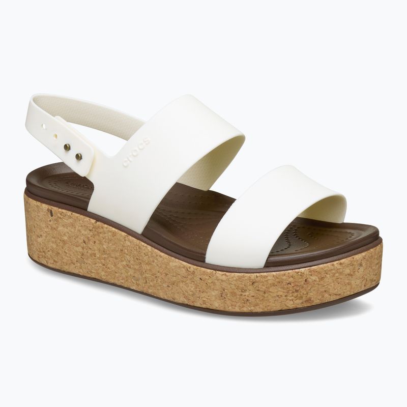Sandali Crocs Brooklyn Cork Wedge Low da donna in gesso