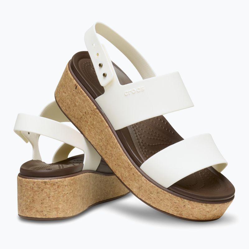Sandali Crocs Brooklyn Cork Wedge Low da donna in gesso 6
