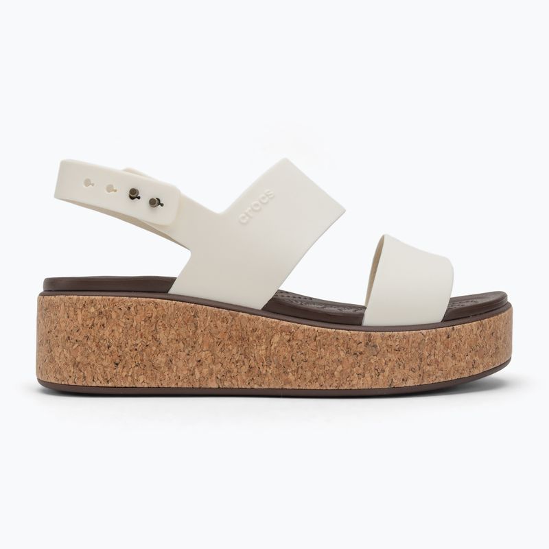 Sandali Crocs Brooklyn Cork Wedge Low da donna in gesso 2