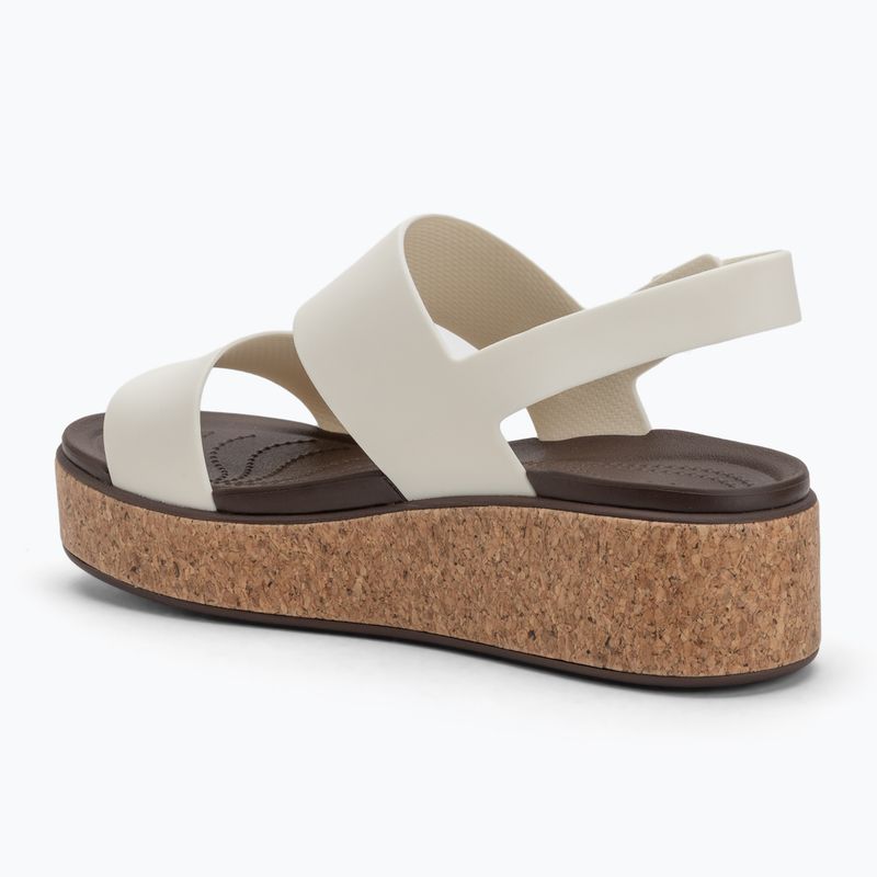 Sandali Crocs Brooklyn Cork Wedge Low da donna in gesso 3