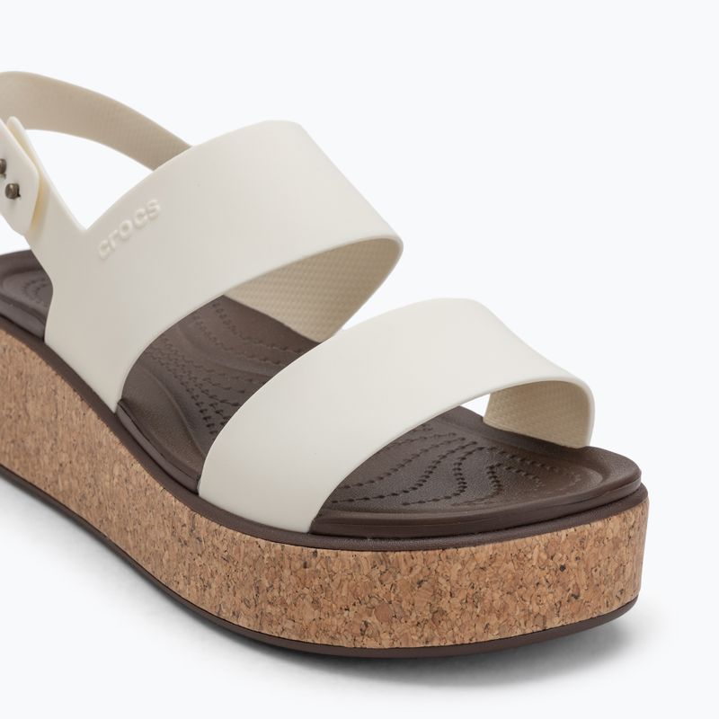 Sandali Crocs Brooklyn Cork Wedge Low da donna in gesso 7