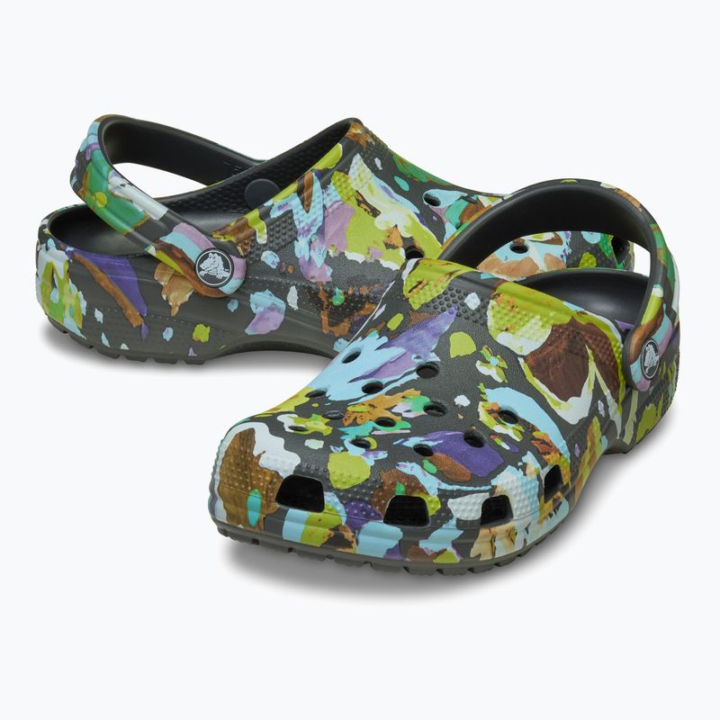 Ciabatte Crocs Classic Painted Floral black sand 14
