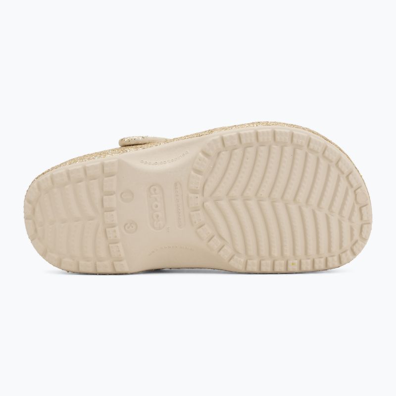 Ciabatte per bambini Crocs Classic Chunky Glitter sandstone 5