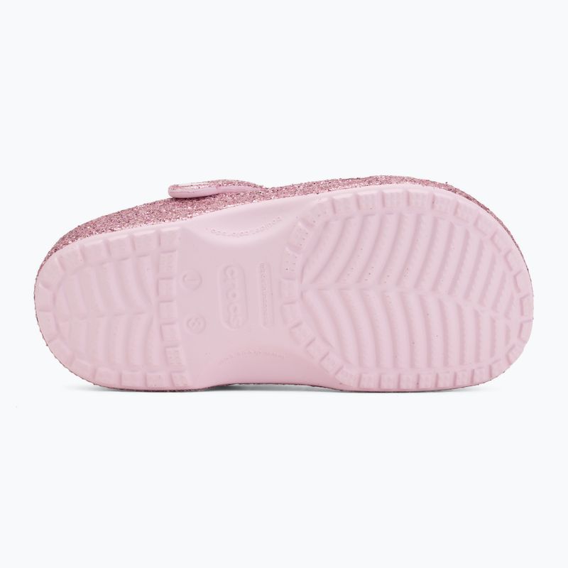 Ciabatte per bambini Crocs Classic Chunky Glitter pink milk 5