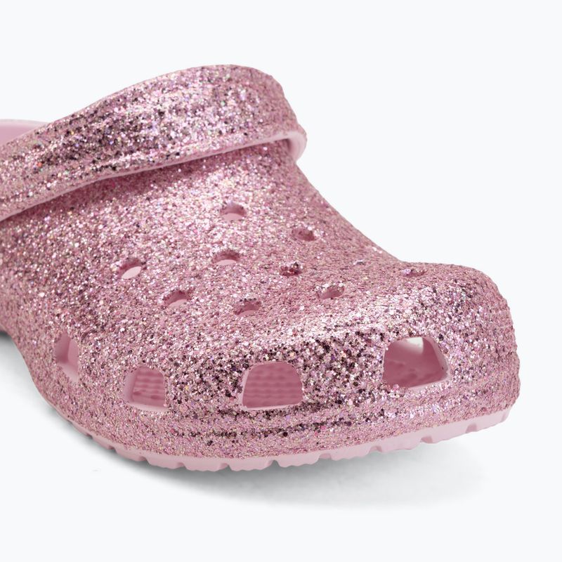 Ciabatte per bambini Crocs Classic Chunky Glitter pink milk 8