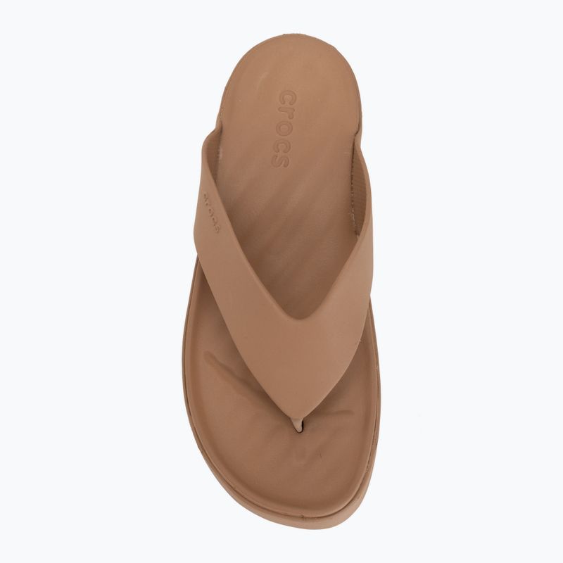 Infradito da donna Crocs Gateway Platform milk chocolate 5
