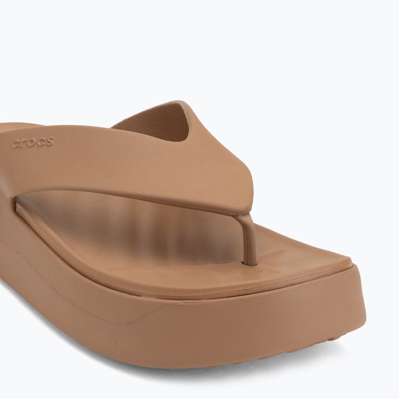 Infradito da donna Crocs Gateway Platform milk chocolate 7