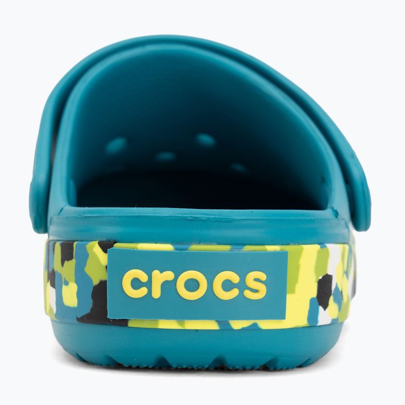 Ciabatte per bambini Crocs Crockband Glow Confetti Band turbo teal/multi 7