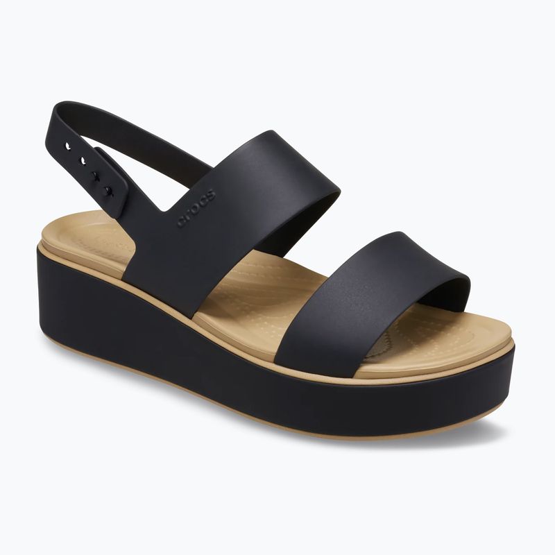 Sandali da donna  Crocs Brooklyn Matte Wrap Low Wedge black/cashew 8