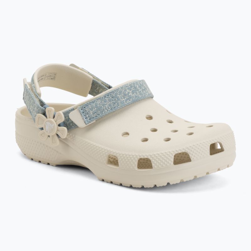 Ciabatte per bambini Crocs Classic Denim Flower Adjustment Backstrap 2